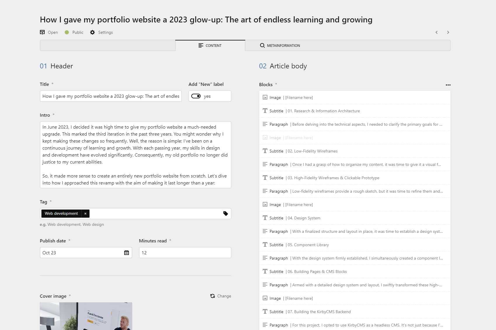 Karel Decoene portfolio content