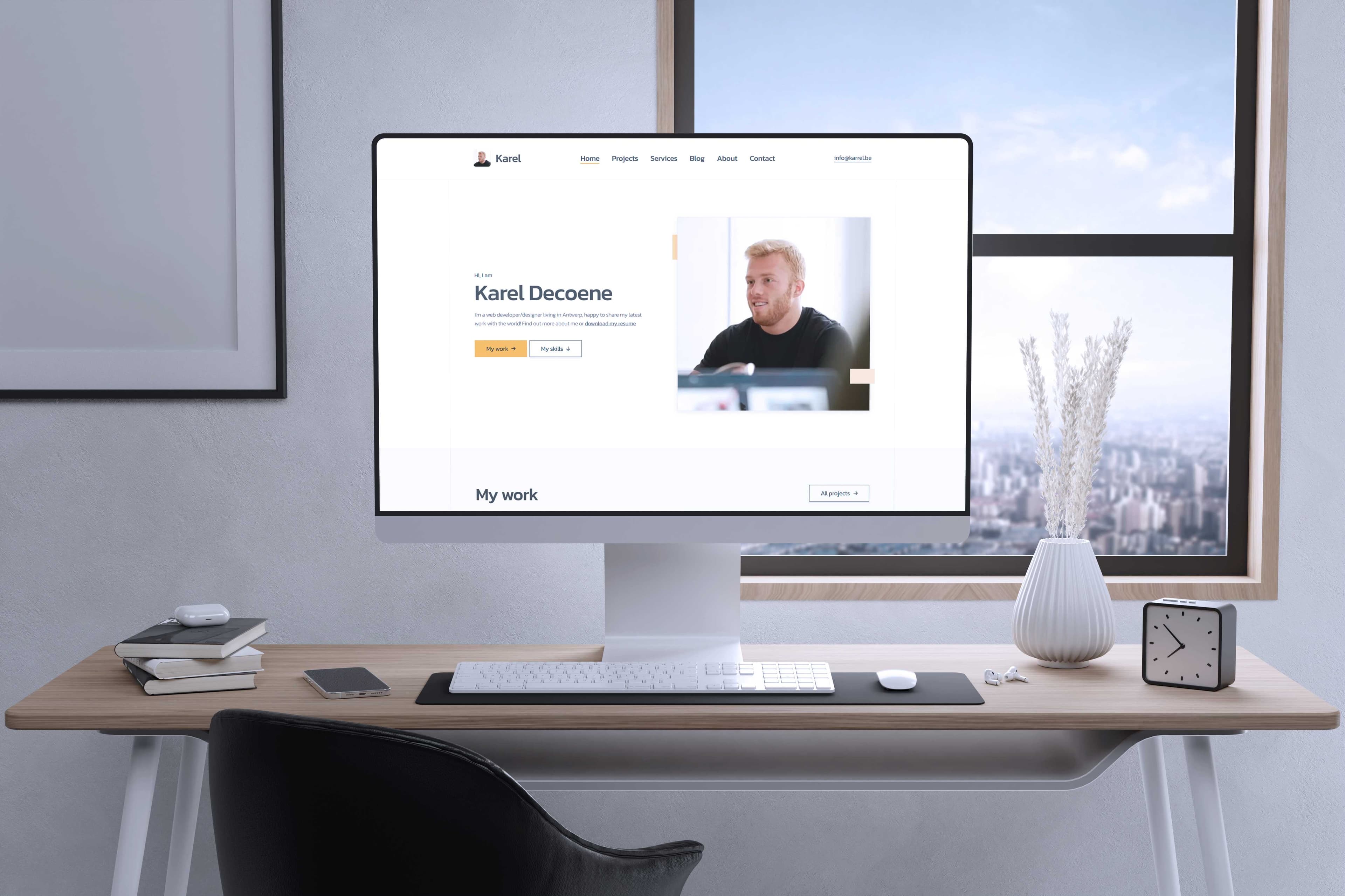 Karrel V3 mockup on Apple devices
