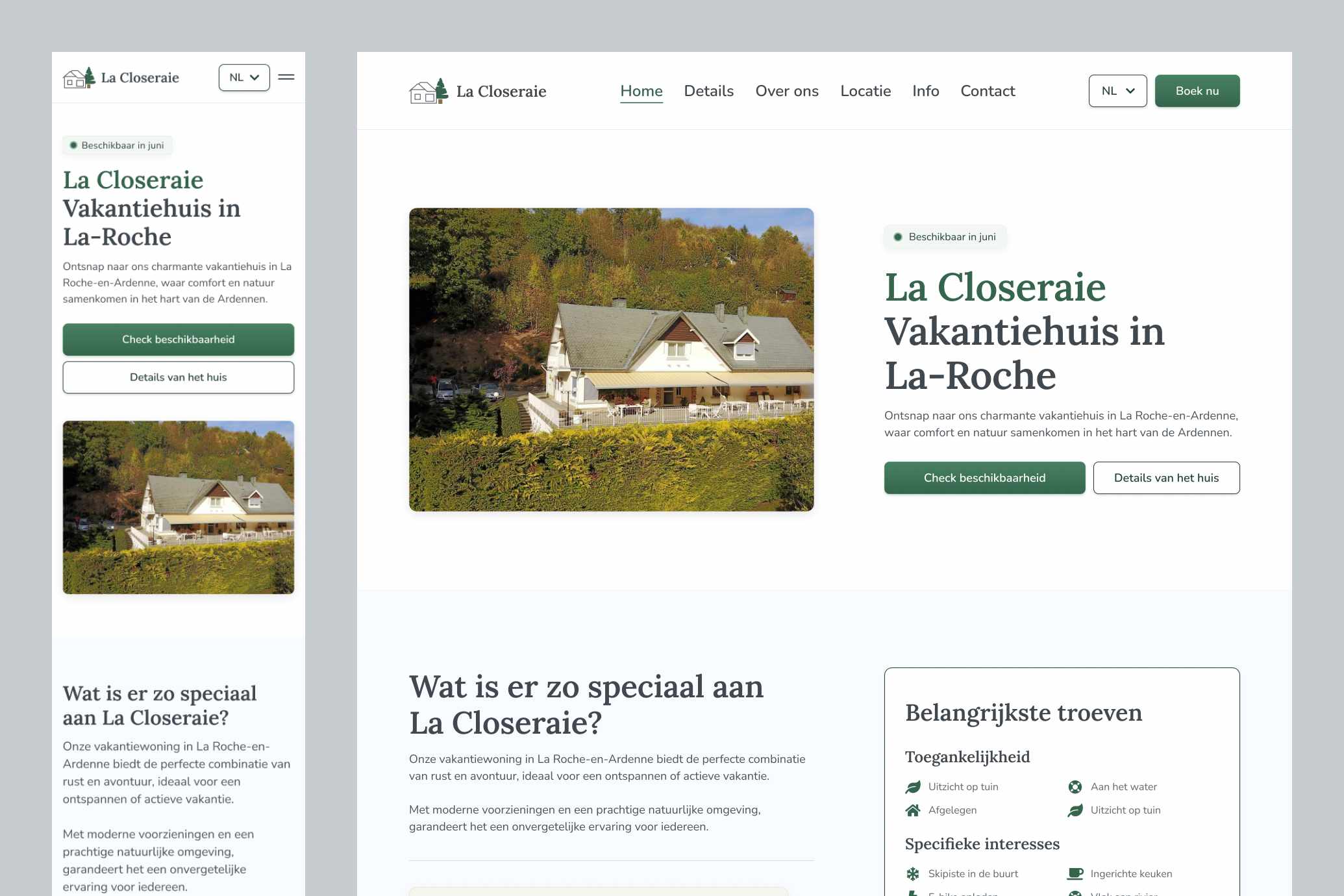 La Closeraie final designs