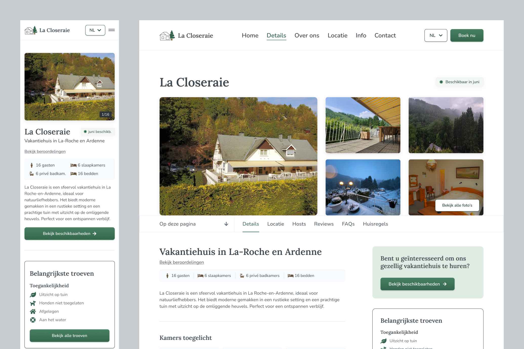 La Closeraie final designs